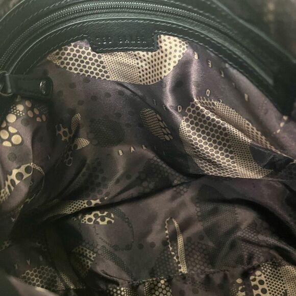 NWOT Lg Ted Baker Blk Leather Hobo w/Braided Interlaced Shoulder Strap w/5" Drop - Picture 11 of 12